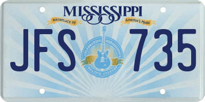 MS license plate JFS735