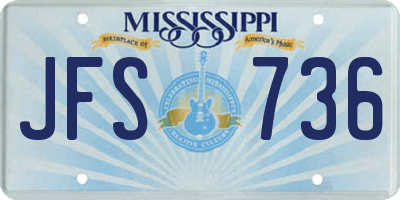 MS license plate JFS736