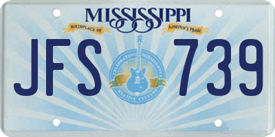 MS license plate JFS739