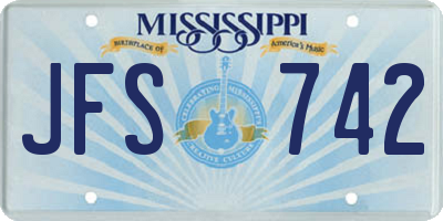 MS license plate JFS742