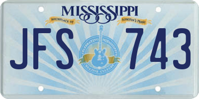 MS license plate JFS743