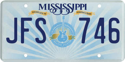 MS license plate JFS746