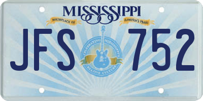 MS license plate JFS752