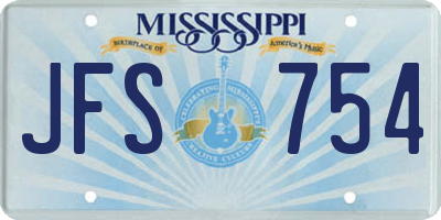 MS license plate JFS754
