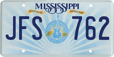 MS license plate JFS762