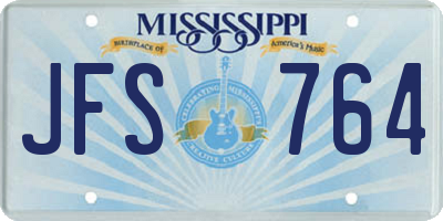 MS license plate JFS764