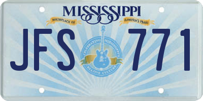 MS license plate JFS771