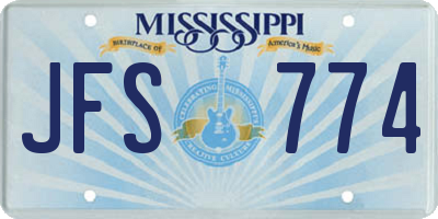 MS license plate JFS774
