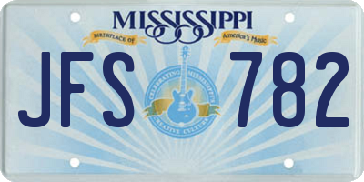 MS license plate JFS782