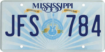 MS license plate JFS784
