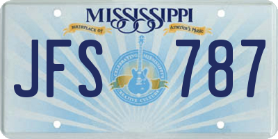 MS license plate JFS787