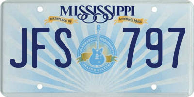 MS license plate JFS797