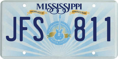 MS license plate JFS811
