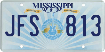 MS license plate JFS813