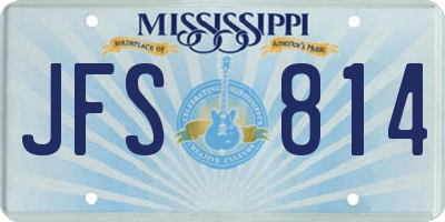 MS license plate JFS814