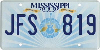 MS license plate JFS819