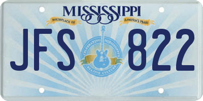 MS license plate JFS822