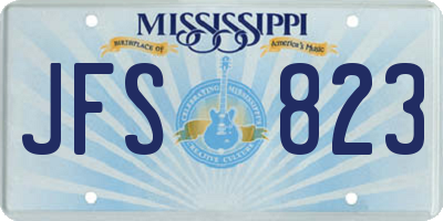 MS license plate JFS823