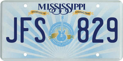 MS license plate JFS829
