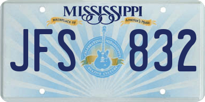 MS license plate JFS832