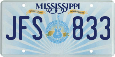 MS license plate JFS833