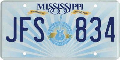 MS license plate JFS834