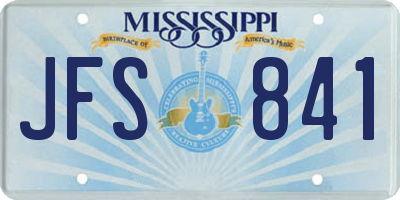 MS license plate JFS841