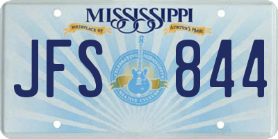 MS license plate JFS844