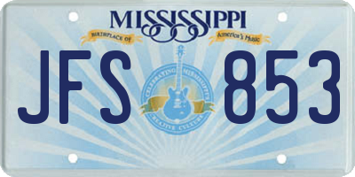 MS license plate JFS853