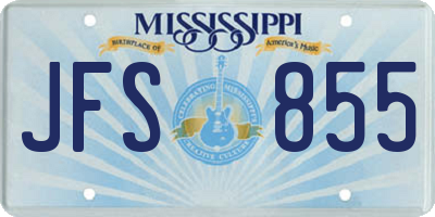 MS license plate JFS855