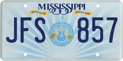 MS license plate JFS857