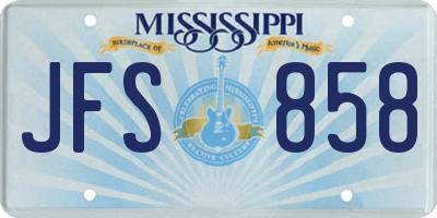 MS license plate JFS858