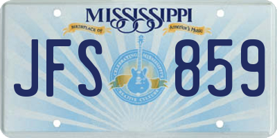 MS license plate JFS859