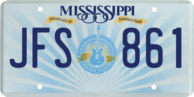 MS license plate JFS861