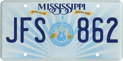 MS license plate JFS862