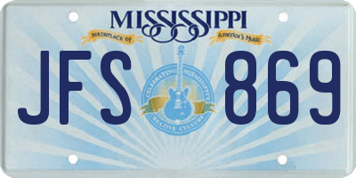 MS license plate JFS869