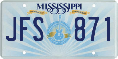MS license plate JFS871
