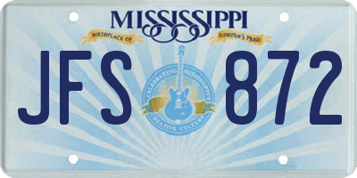 MS license plate JFS872