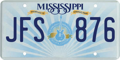 MS license plate JFS876