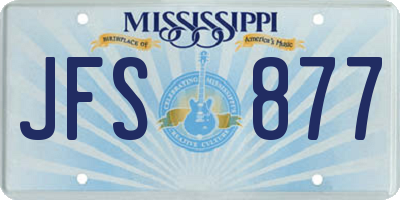 MS license plate JFS877