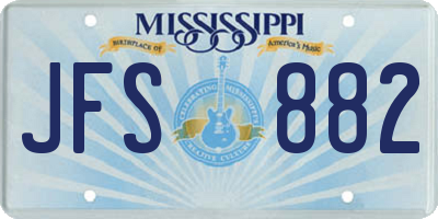 MS license plate JFS882