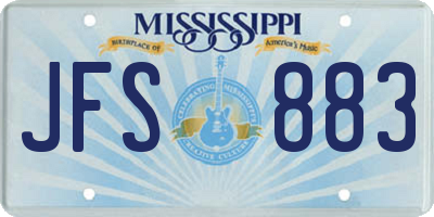 MS license plate JFS883