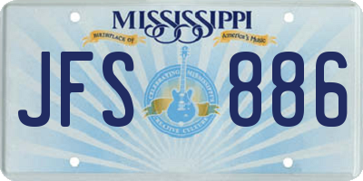MS license plate JFS886