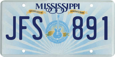 MS license plate JFS891