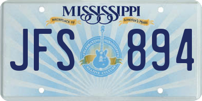 MS license plate JFS894