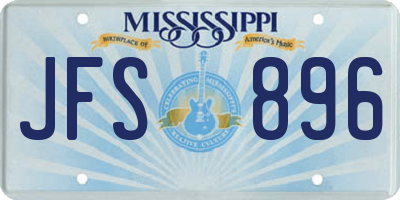 MS license plate JFS896