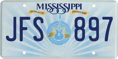MS license plate JFS897