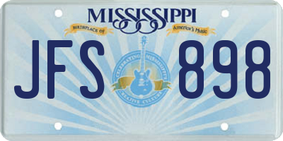 MS license plate JFS898