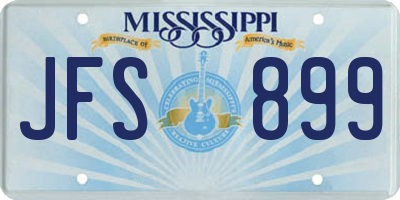 MS license plate JFS899