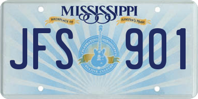 MS license plate JFS901